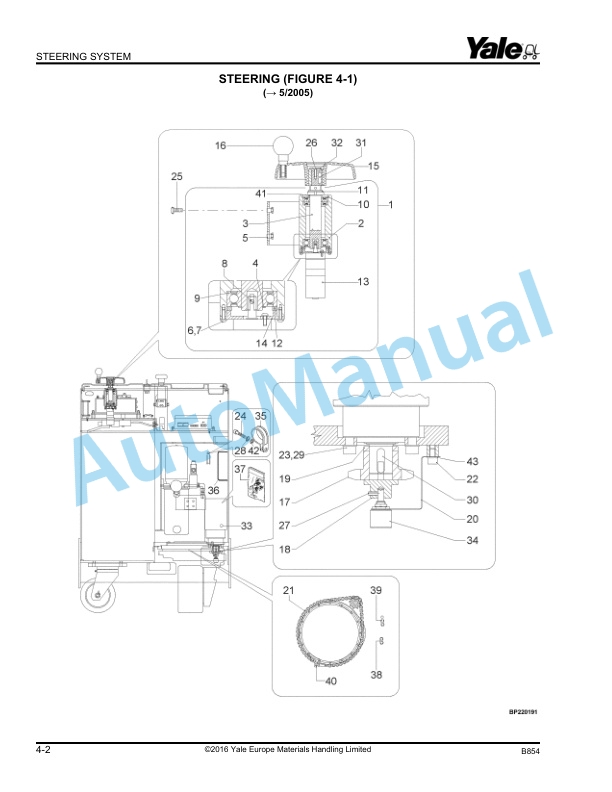 Alternative view of Yale B854 MP20T Parts Manual 524179299