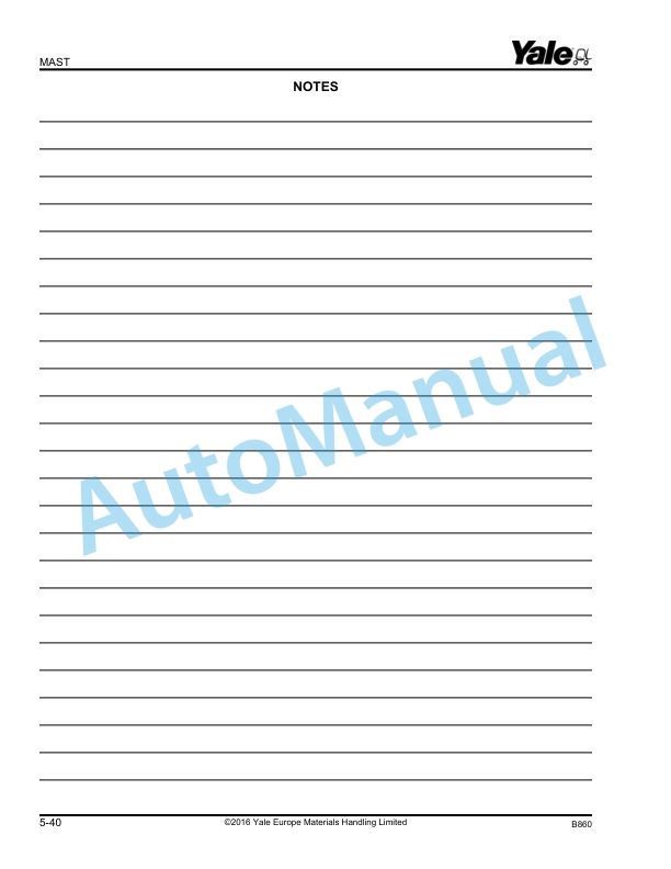 Yale B860 MC10, MC12, MC15 Parts Manual 524264861 5 Yale B860 MC10, MC12, MC15 Parts Manual 524264861 - Image 5