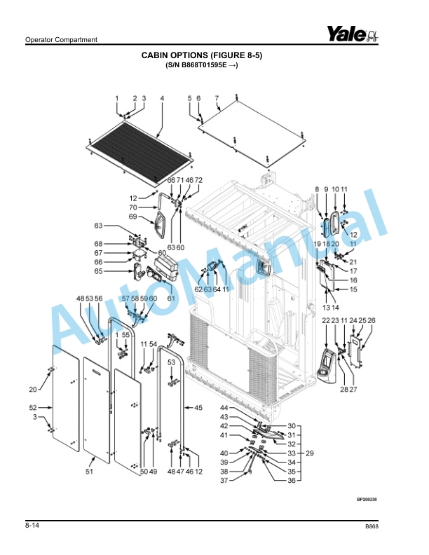 Alternative view of Yale B868 MTC10-MTC13-MTC13LWB NTA030SB Parts Manual 524238080