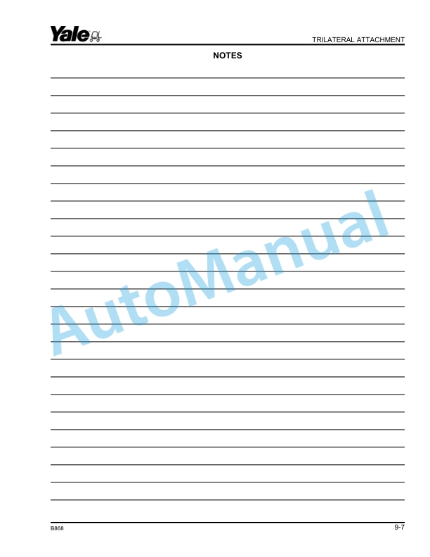 Yale B868 MTC10-MTC13-MTC13LWB NTA030SB Parts Manual 524238080 5 Yale B868 MTC10-MTC13-MTC13LWB NTA030SB Parts Manual 524238080 - Image 5