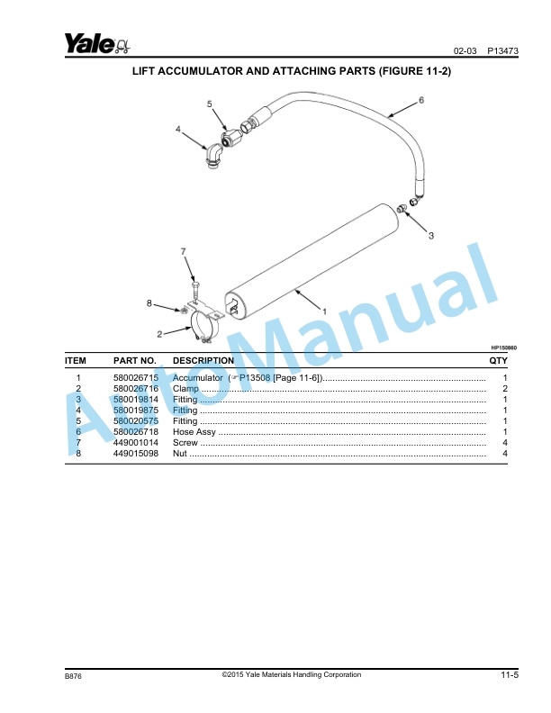 Yale B876 GDP170-280DB Parts Manual 524149352 3 Yale B876 GDP170-280DB Parts Manual 524149352 - Image 3
