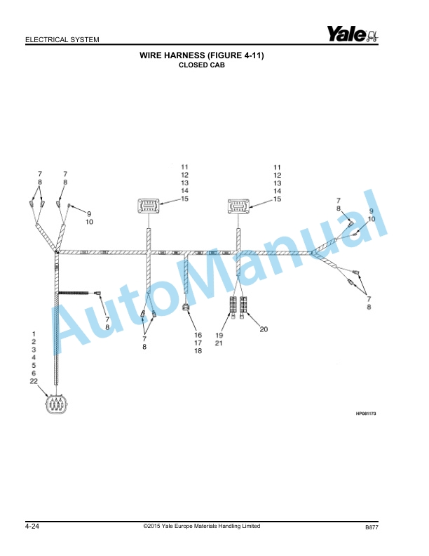 Alternative view of Yale B877 GDP130-160EB Parts Manual 524183906