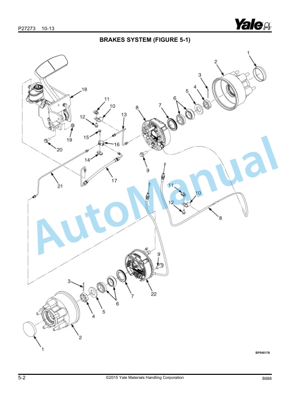 Alternative view of Yale B888 ERP25VC, ERP30VC Parts Manual 550087445