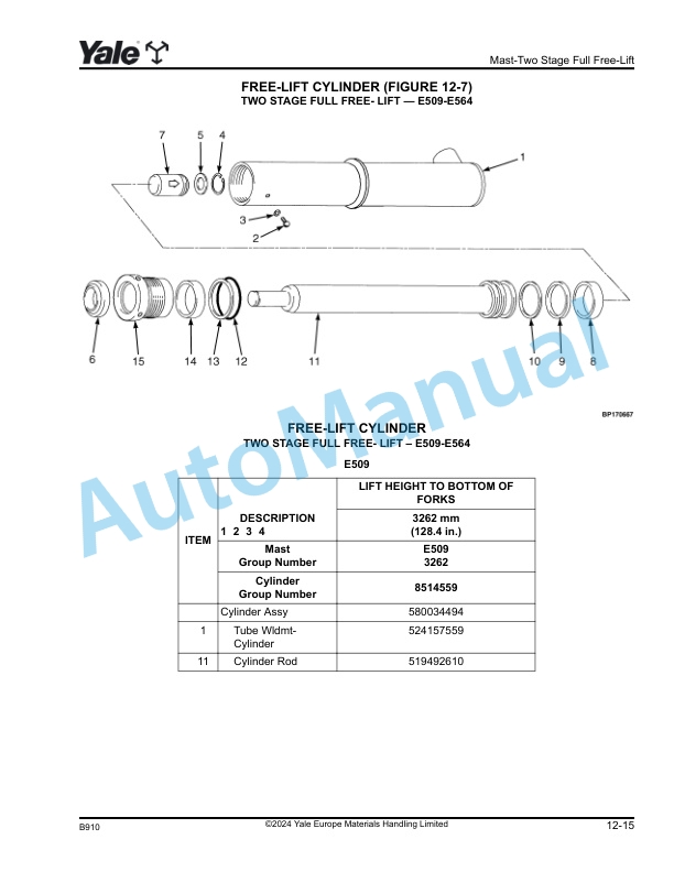 Yale B910 GLC20VX, GLC25VX, GLC30VX, GLC35VX Parts Manual 550096293 5 Yale B910 GLC20VX, GLC25VX, GLC30VX, GLC35VX Parts Manual 550096293 - Image 5