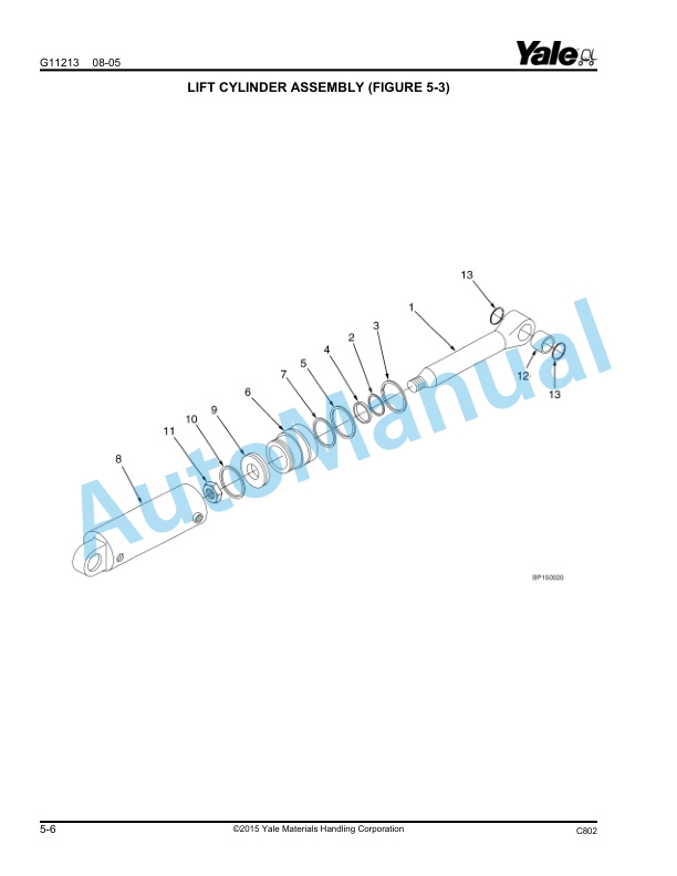 Alternative view of Yale C802 MPW050E Parts Manual 524254442