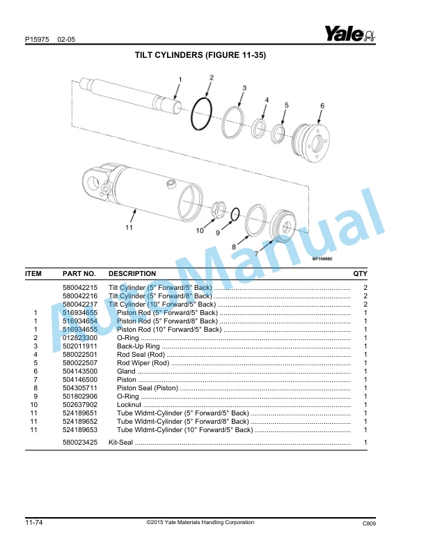 Yale C809 GC-GLC 030-040 VX-SVX Veracitor Parts Manual 524239833 4 Yale C809 GC-GLC 030-040 VX-SVX Veracitor Parts Manual 524239833 - Image 4