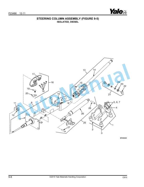 Yale C810 GP-GDP-GLP030-040VX-SVX Veracitor Parts Manual 524240445 3 Yale C810 GP-GDP-GLP030-040VX-SVX Veracitor Parts Manual 524240445 - Image 3