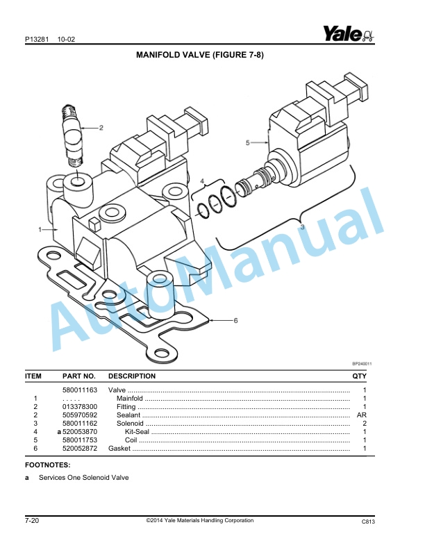 Alternative view of Yale C813 GP-GLP070-120LJ-MJ Parts Manual 524139554