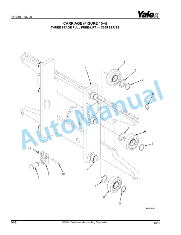 Yale C814 ERC-ERP16AAF, ERC-ERP18AAF, ERC-ERP20AAF Parts Manual 524262622 5 Yale C814 ERC-ERP16AAF, ERC-ERP18AAF, ERC-ERP20AAF Parts Manual 524262622 - Image 5