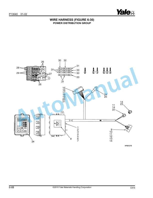 Alternative view of Yale C818 GC-GLC-GDC070-120MJ, GC-GLC-GDC080-120LJ-MJBCS Parts Manual 524153894