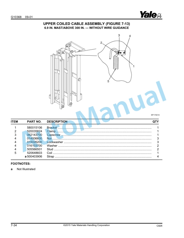 Yale C826 OS-SS030BD 3.000 LB Capacity Parts Manual 524139970 5 Yale C826 OS-SS030BD 3.000 LB Capacity Parts Manual 524139970 - Image 5