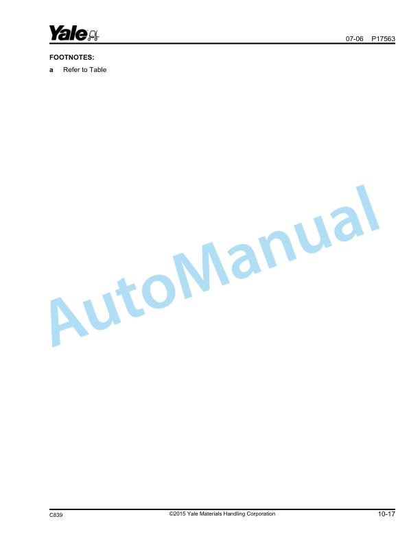 Yale C839 ERC070HH, ERC080HH, ERC100HH, ERC120HH Parts Manual 524272291 5 Yale C839 ERC070HH, ERC080HH, ERC100HH, ERC120HH Parts Manual 524272291 - Image 5