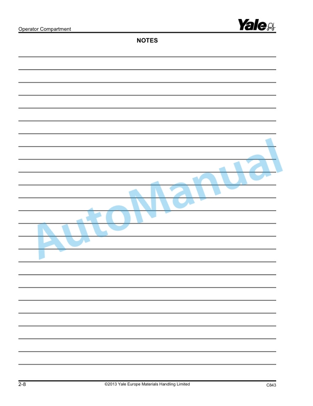 Alternative view of Yale C843 MP20X Parts Manual 524216287
