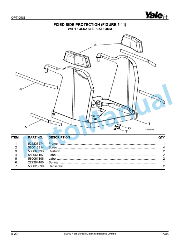 Yale C843 MP20X Parts Manual 524216287 5 Yale C843 MP20X Parts Manual 524216287 - Image 5
