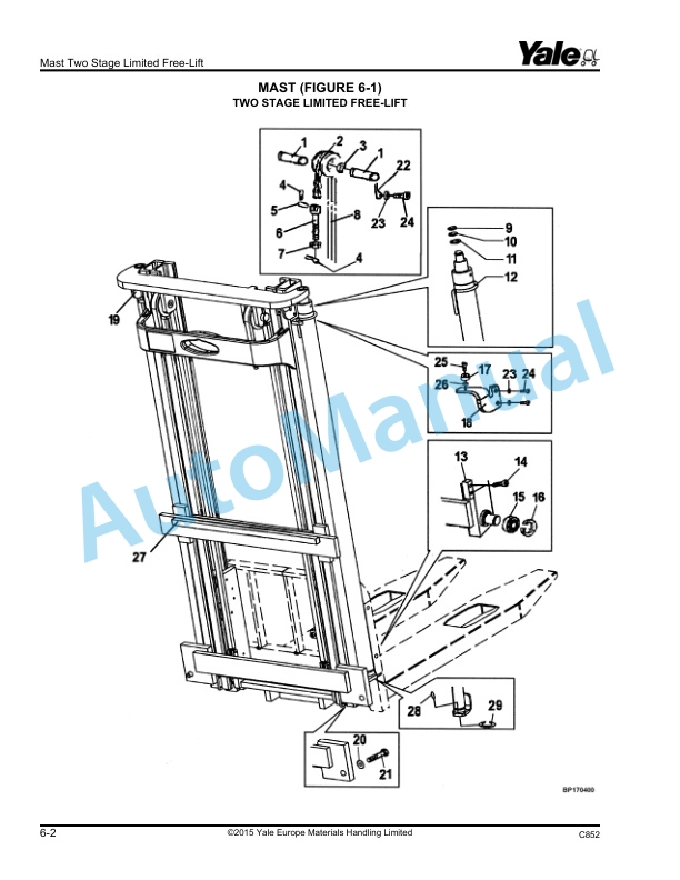 Yale C852 MS14, MS16 Parts Manual 524336822 3 Yale C852 MS14, MS16 Parts Manual 524336822 - Image 3