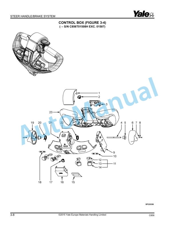 Alternative view of Yale C856 MP25HD, MP30HD Parts Manual 524187172