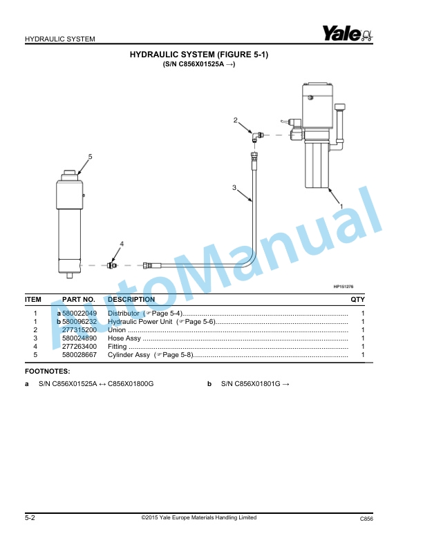 Yale C856 MP25HD, MP30HD Parts Manual 524187172 4 Yale C856 MP25HD, MP30HD Parts Manual 524187172 - Image 4