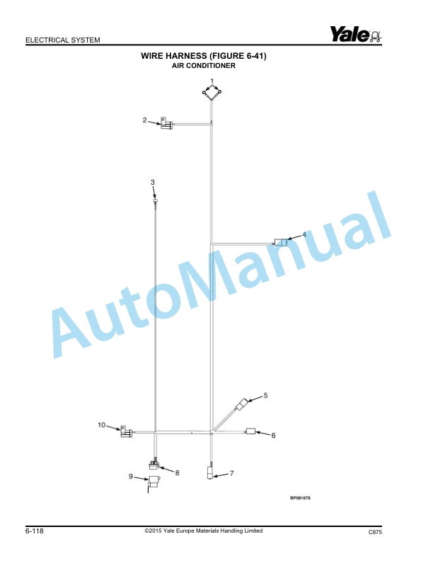 Alternative view of Yale C875 GLP20-35VX, GDP20-35VX Parts Manual 550096619