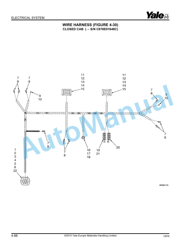 Alternative view of Yale C876 GDP80-90-100-120DB Parts Manual 524206417
