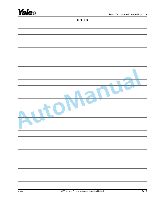 Yale C876 GDP80-90-100-120DB Parts Manual 524206417 5 Yale C876 GDP80-90-100-120DB Parts Manual 524206417 - Image 5