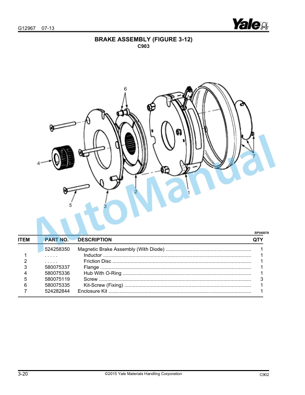 Yale C902 - C903 MTR005-F, MTR007-F Parts Manual 550090975 4 Yale C902 - C903 MTR005-F, MTR007-F Parts Manual 550090975 - Image 4