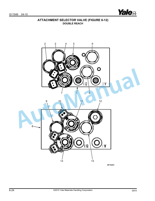 Alternative view of Yale D815 NR035EA, NR040EA, NDR030EA Parts Manual 524284619