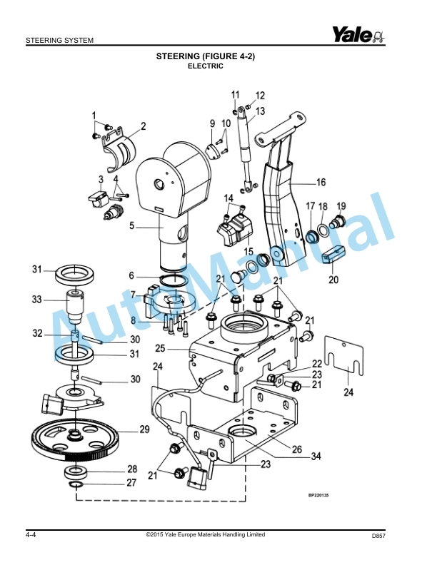 Alternative view of Yale D857 MO20, MO20S Parts Manual 524329971