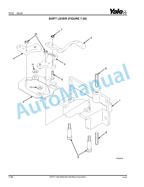 Alternative view of Yale E187 GC-GLC050-065TG Parts Manual 520371713