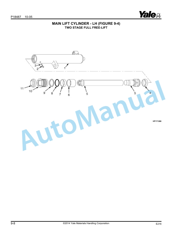 Yale E216 ERP040, 050, 060, 065DH Parts Manual 524256683 4 Yale E216 ERP040, 050, 060, 065DH Parts Manual 524256683 - Image 4