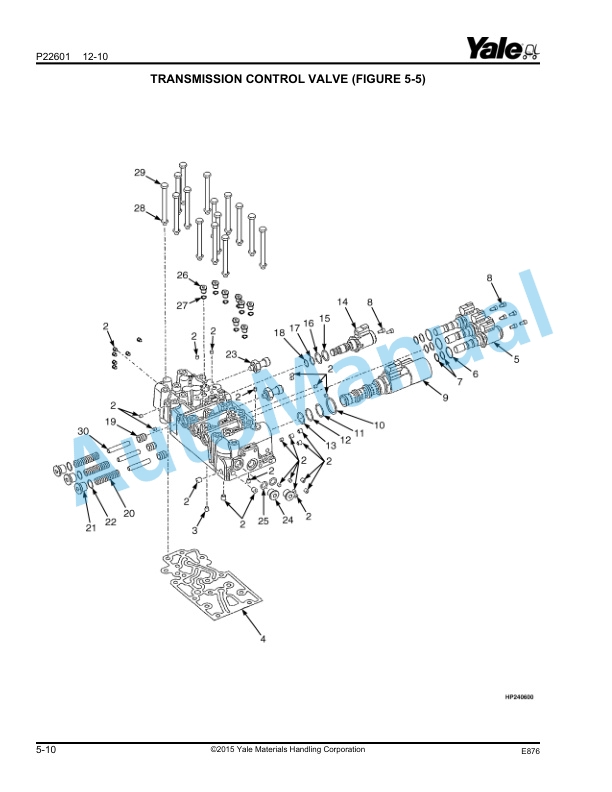Alternative view of Yale E876 GDP190DC, GDP210DC, GDP230DC, GDP230DCS, GDP250DC, GDP280DC Parts Manual 550035621