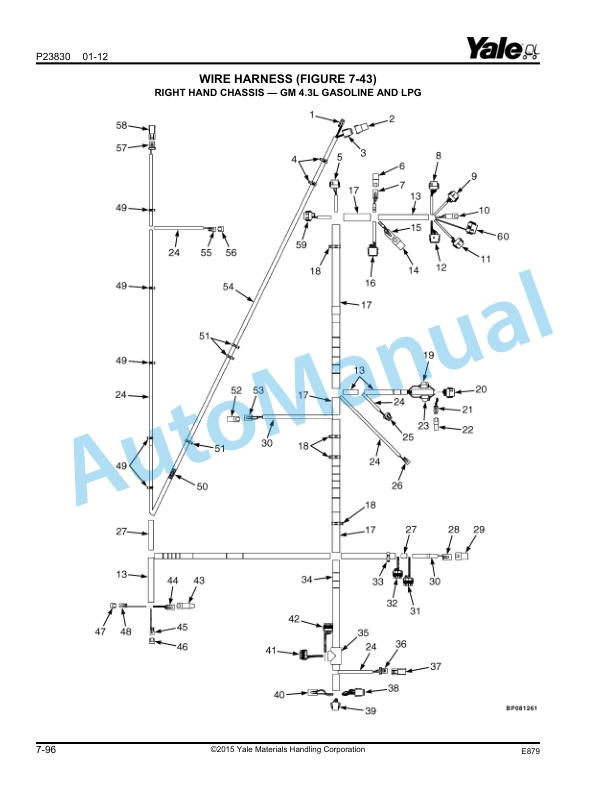 Alternative view of Yale E879 GC-GLC-GDC135VX-155VX Parts Manual 550048575