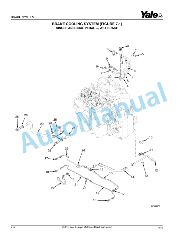 Alternative view of Yale F813 GLP-GDP 40VX5, 40VX6, GLP-GDP 45SVX5, 45VX6, 50VX, 55VX Parts Manual 524271543