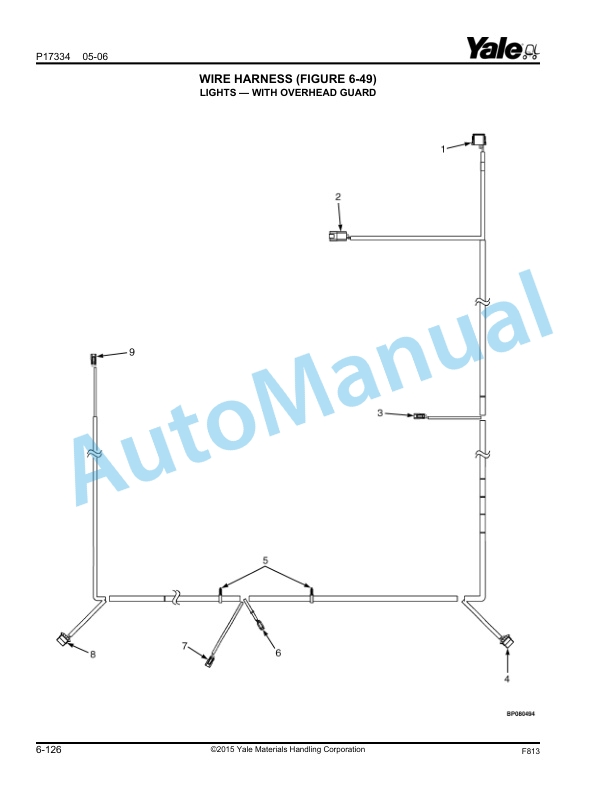 Alternative view of Yale F813 GP-GDP-GLP080VX, 090VX, 100VX, 110VX, 120VX Veracitor Parts Manual 524271539