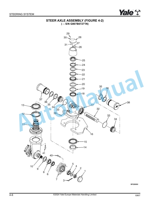 Alternative view of Yale G807 ERP15VT, 16VT, 18VT, 20VT Parts Manual 524308696