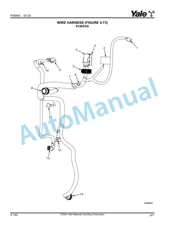 Alternative view of Yale J877 GDP300EF, GDP330EF, GDP360EF Parts Manual 550224590