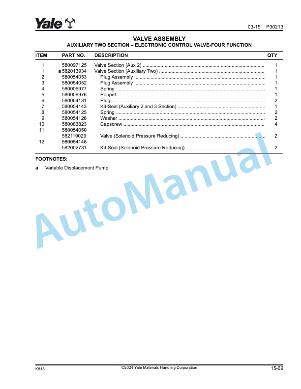 Yale K813 GP-GLP-GDP80-120VX Parts Manual 550118539 5 Yale K813 GP-GLP-GDP80-120VX Parts Manual 550118539 - Image 5