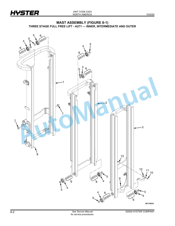 Hyster A25XNT, A30NXT (D203) Parts Manual 5 Hyster A25XNT, A30NXT (D203) Parts Manual - Image 5