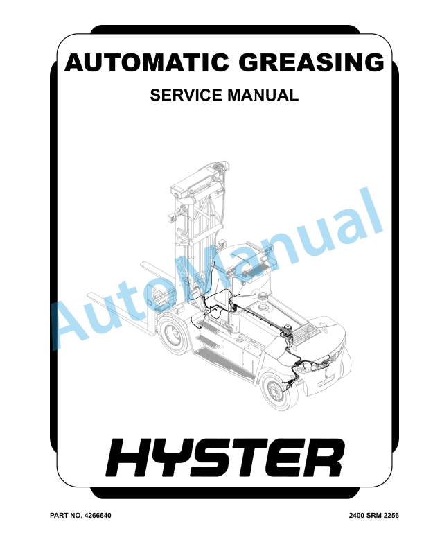Hyster Automatic Greasing Service Manual
