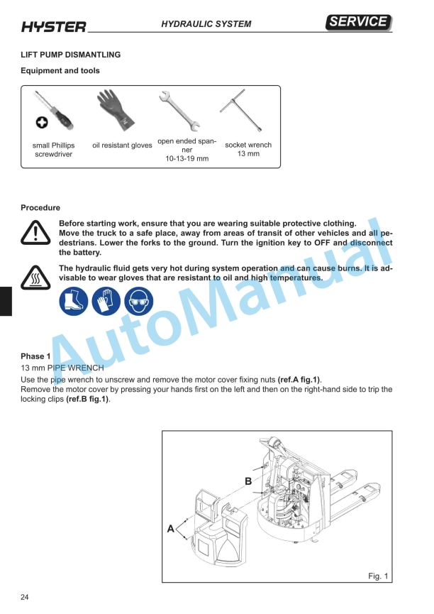 Hyster B418 (P1.6, P1.8, P2.0, P2.2) Service Manual 4 Hyster B418 (P1.6, P1.8, P2.0, P2.2) Service Manual - Image 4