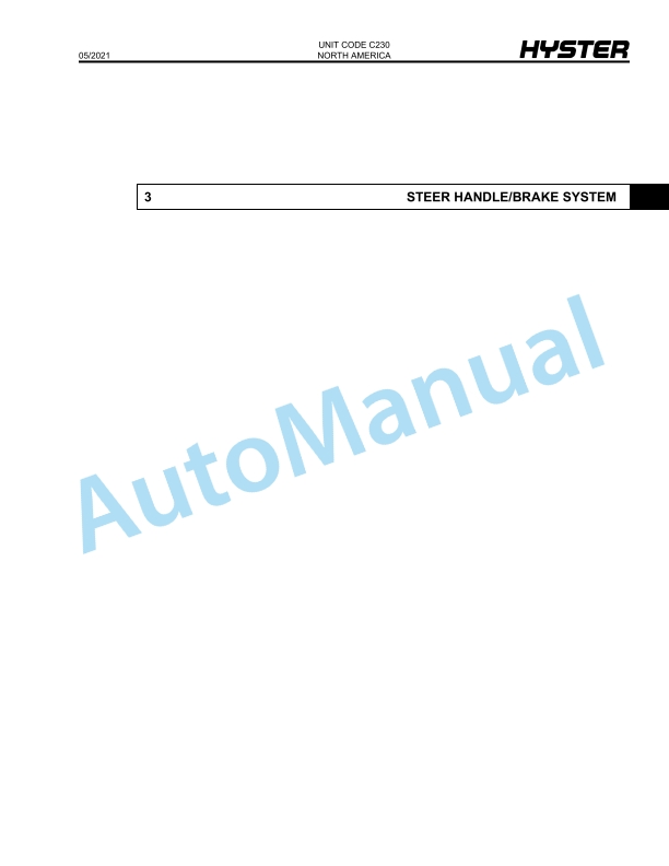 Alternative view of Hyster B60ZAC (C230) Parts Manual