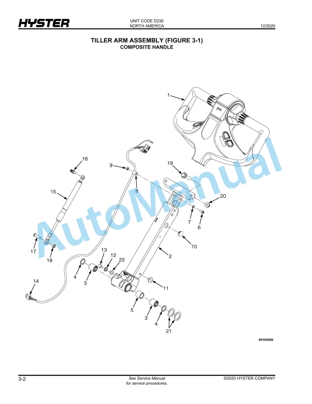 Alternative view of Hyster B60ZAC (D230) Parts Manual