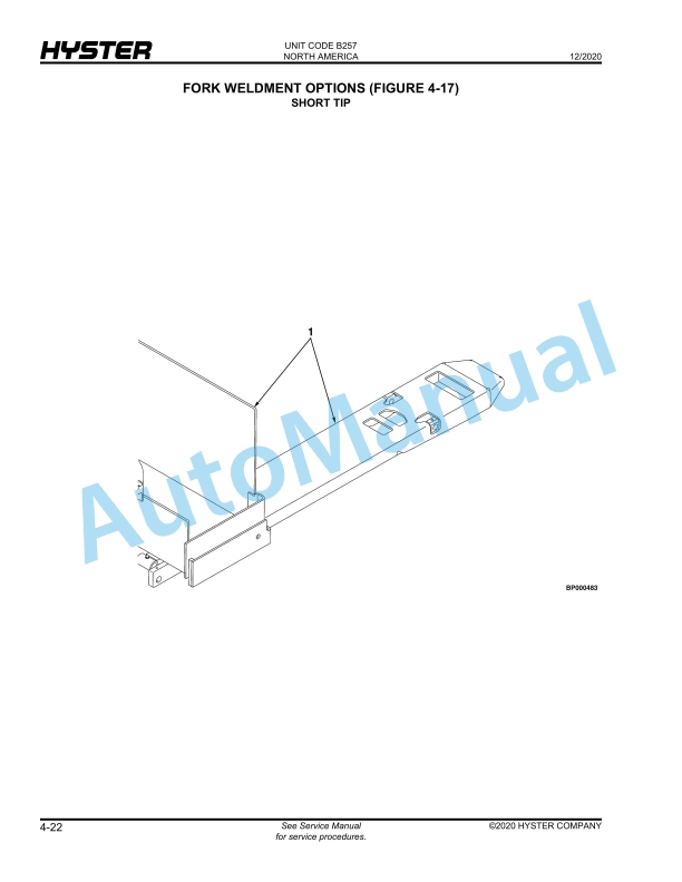 Hyster B80ZHD (B257), B60ZHD (B262) Parts Manual 5 Hyster B80ZHD (B257), B60ZHD (B262) Parts Manual - Image 5