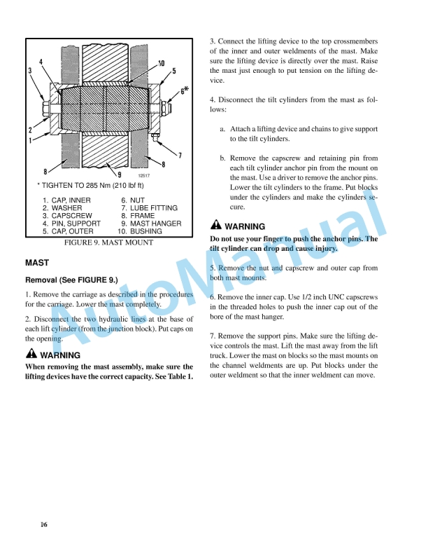 Hyster C117 (H36.00-48.00C) Service Manual 5 Hyster C117 (H36.00-48.00C) Service Manual - Image 5
