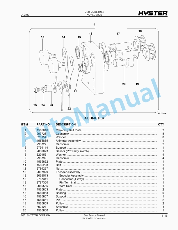 Hyster C1.3 80v-C1.5SWB-C1.5MWBC1.5LWB (B464) Parts Manual 2 Hyster C1.3 80v-C1.5SWB-C1.5MWBC1.5LWB (B464) Parts Manual - Image 2