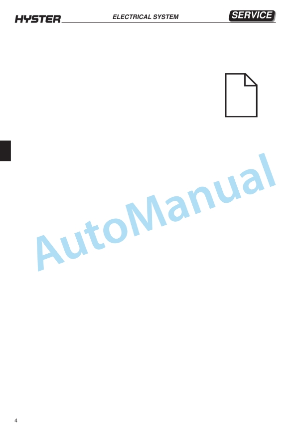 Hyster C457 (K1.0L) Service Manual 3 Hyster C457 (K1.0L) Service Manual - Image 3