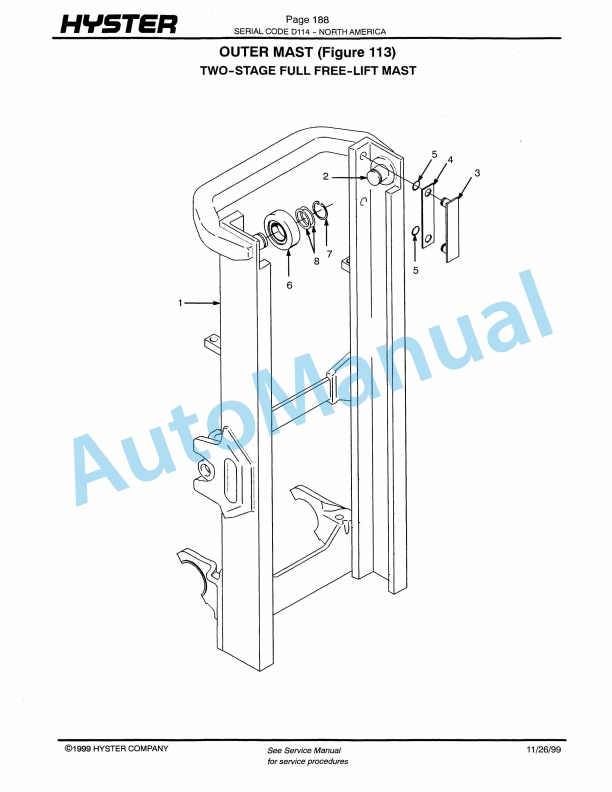 Hyster E25-30-35XM, E40XMS (D114) Electric Parts Manual-5