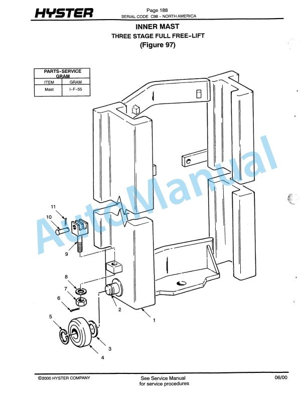 Hyster E70-80-100-120XL, E100XLS (C98) Electric Parts Manual-3