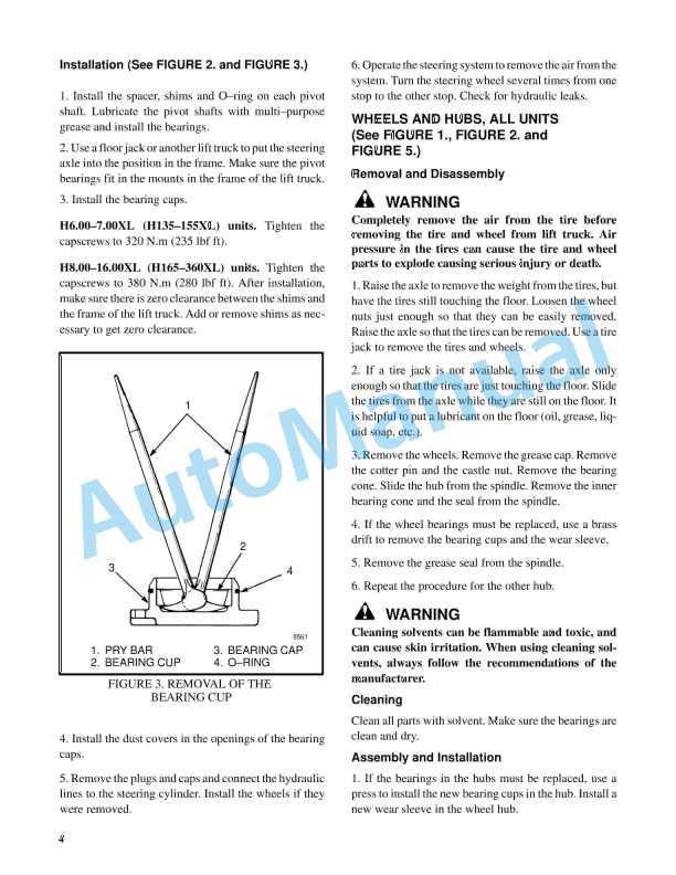 Hyster F005 (H3.50-5.00XL) Service Manual 2 Hyster F005 (H3.50-5.00XL) Service Manual - Image 2