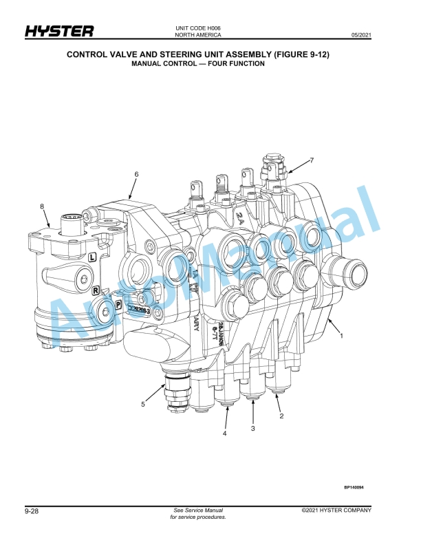 Hyster H135FT, H155FT (H006) Fortis Parts Manual 4 Hyster H135FT, H155FT (H006) Fortis Parts Manual - Image 4