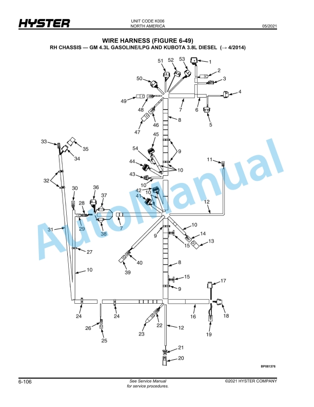 Hyster H135FT, H155FT (K006) Parts Manual 2 Hyster H135FT, H155FT (K006) Parts Manual - Image 2